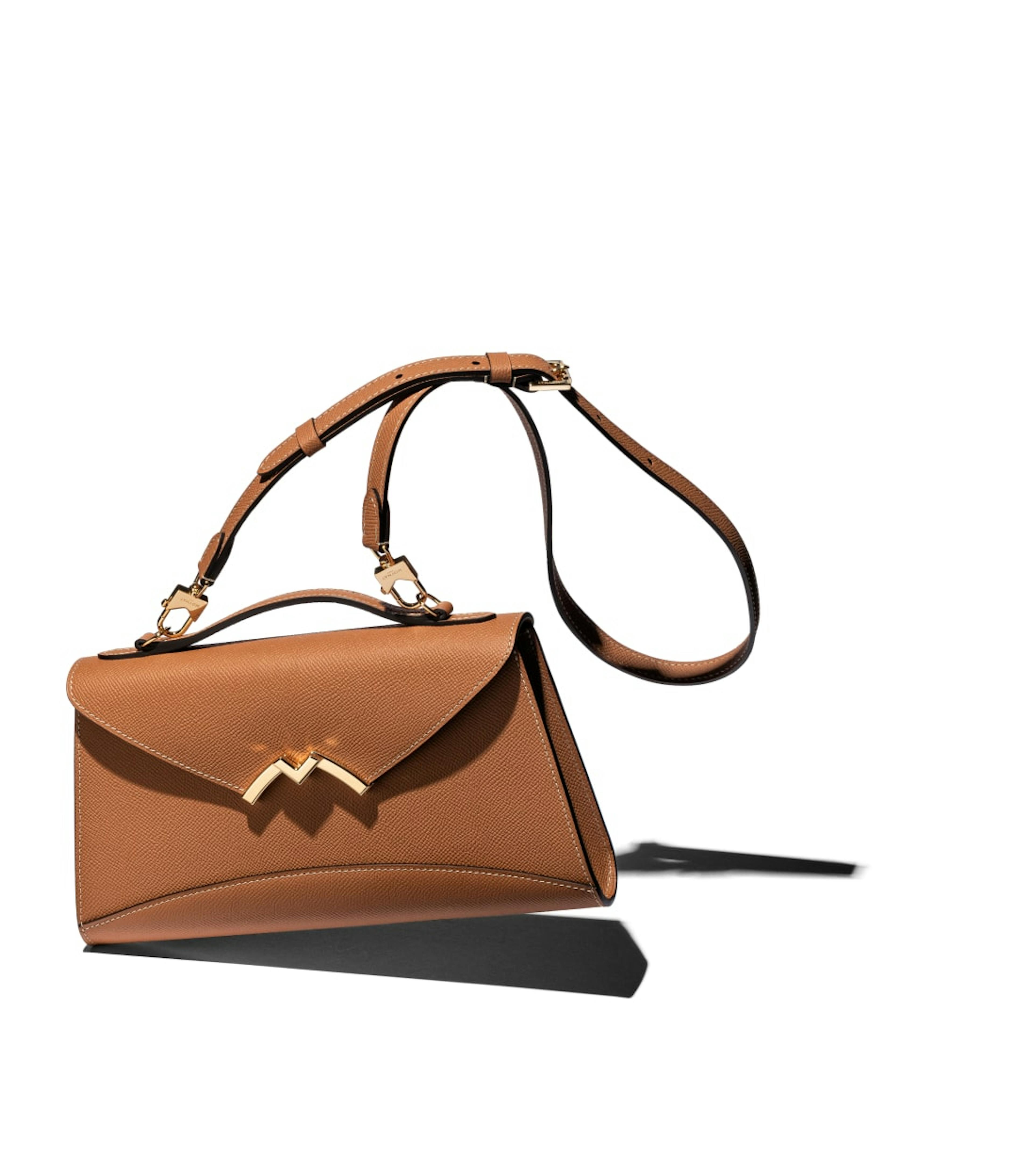 The Gabrielle Clutch in Carat Calf Cannelle © Moynat